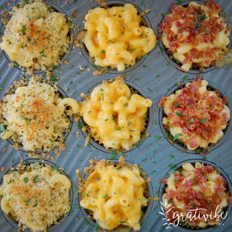 Mini Mac N Cheese Cups, Mac N Cheese Cups Muffin Tins, Pasta Cupcakes, Cup Food Ideas, Mini Mac And Cheese Cups, Macaroni Cups, Mac And Cheese Muffin Cups, Mac And Cheese Cups Party, Mini Mac And Cheese