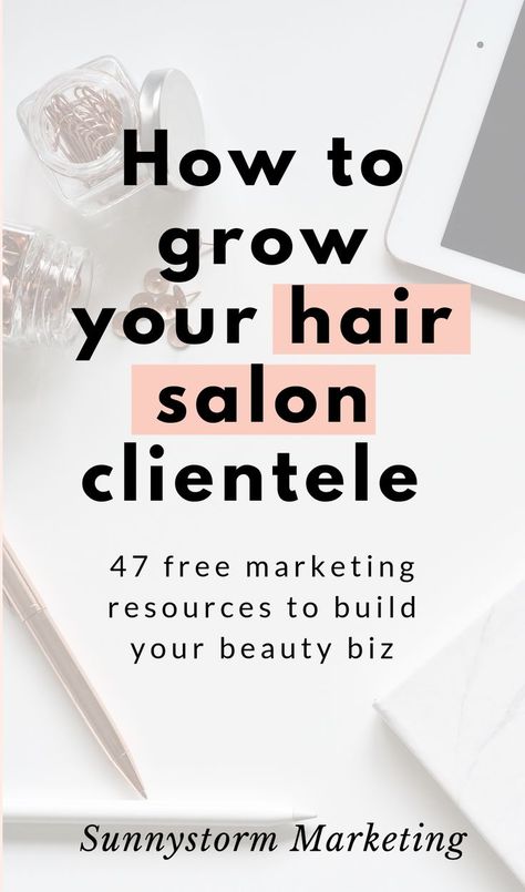 Hairstylist Marketing, Creative Marketing Ideas, Hairstylist Branding, Hair Salon Business, Beauty Entrepreneur, Marketing Planner, Salon Suites, Salon Business, Creative Marketing