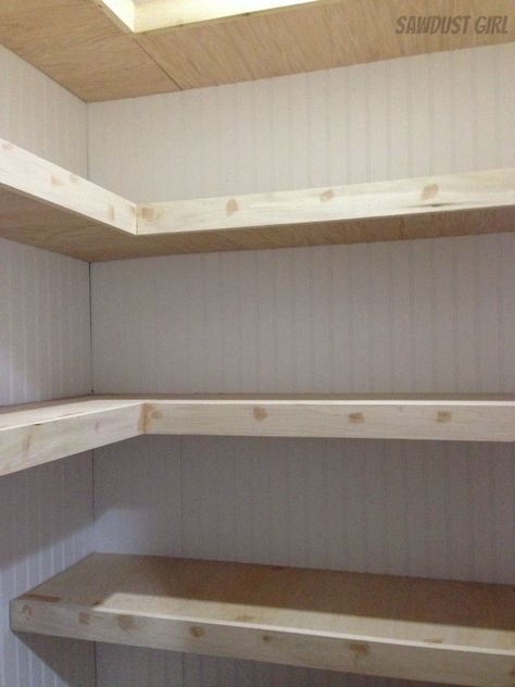 How to Build Corner Floating Shelves - Sawdust Girl® Shelves For Pantry, Make Floating Shelves, How To Make Floating Shelves, Sawdust Girl, Interior Design Concepts, Corner Shelves, Shelf Design, Wall Brackets, A Shelf