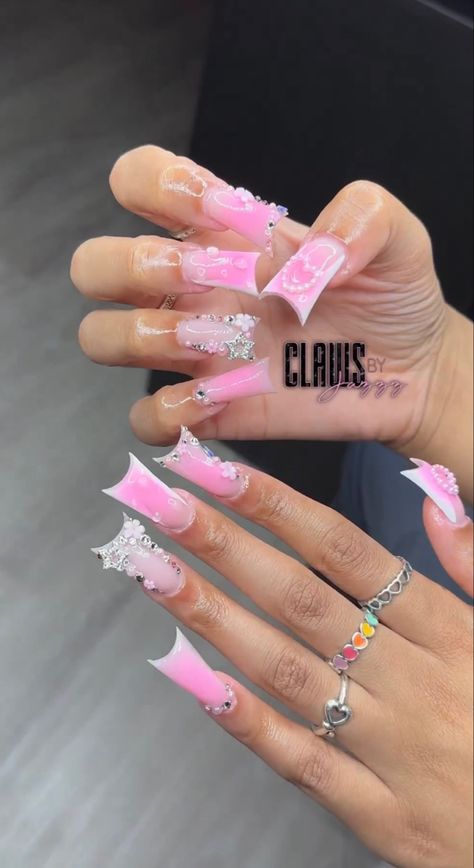 Acrylic Nail Set, Hard Nails, Duck Nails, Drip Nails, Colored Acrylic Nails, Cute Acrylic Nail Designs, French Tip Acrylic Nails, Short Square Acrylic Nails, Exotic Nails