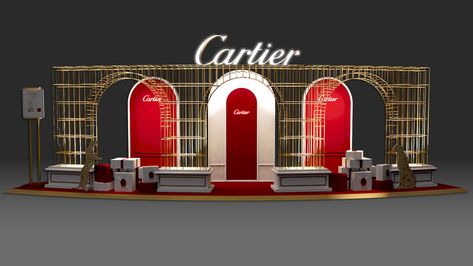 Cartier K11 Installation & Window Display on Behance Stand Modular, Craft Booth Design, Jewelry Display Booth, Cartier Event, Window Display Retail, Retail Store Interior Design, Design Exhibition, Exhibition Booth Design, Interior Illustration