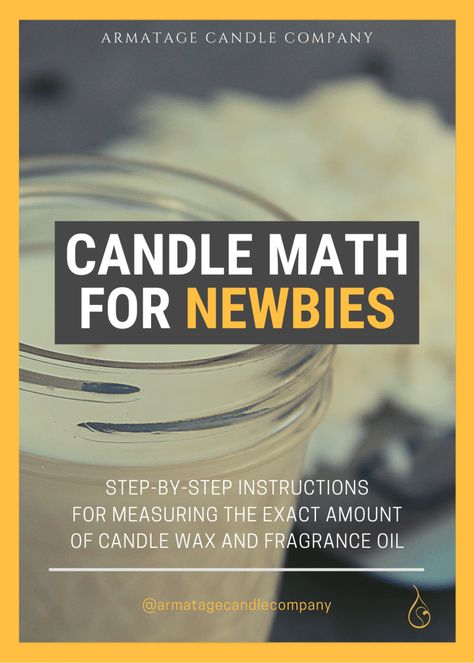 Candle Making Business At Home, How To Measure Fragrance Oil For Candles, Candle Making Calculator, Candle Making Fragrance Ratio, Candle Oils Fragrance, Basic Candle Making, Candle Curing, Candle Additives, How To Make Candles