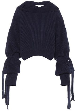 Stella McCartney Cashmere and wool sweater Navy Cashmere Sweater, Woolen Tops, Blue Cashmere Sweater, Sweaters Blue, Navy Blue Sweater, Merino Wool Cardigan, Cashmere Blend Sweater, Cashmere Wool, Wool Cardigan