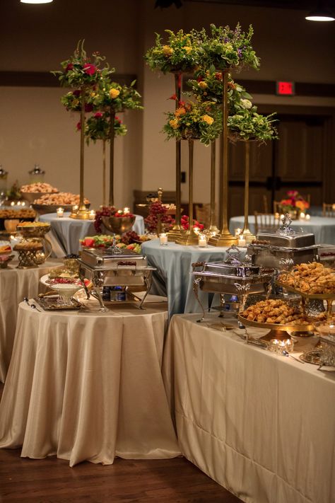 Buffet Table Wedding Receptions, Wedding Reception Food Buffet, Wedding Buffet Table, Wedding Food Table, Wedding Brunch Reception, Reception Buffet, Party Buffet Table, Buffet Wedding Reception, Wedding Buffet Food