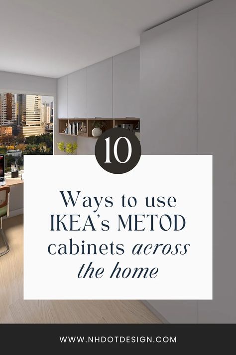 Ikea Built In Kitchen Cabinet, Ikea Metod Storage, Ikea Kitchen Cabinets In Living Room, Ikea Dining Room Cabinet Ideas, Ikea Storage Room Ideas, Ikea Metod Utility Room, Ikea Metod Kitchen Hack, Home Office With Storage Cabinets, Method Hack Ikea