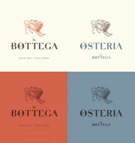 La Bottega restaurant visual identity, designed by Kidstudio | Identity Designed Italian Restaurant Branding, Restaurant Graphic Design, Italian Restaurant Logos, Restaurant Branding Identity, Logotype Inspiration, Restaurant Identity, Food Logo Design, Identity Branding, Restaurant Logo