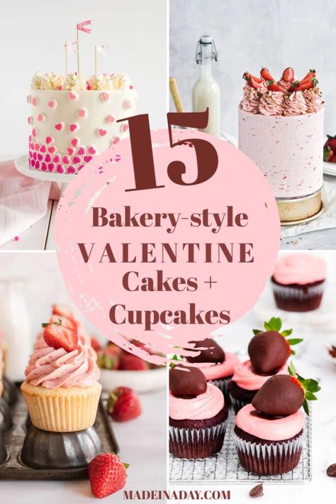 Mini Valentine Cakes, Valentines Bakery, Bakery Style Cake, Red Velvet Oreo, Crockpot Dessert Recipes, Party Food Dessert, Bakery Menu, Valentine Day Cupcakes, Red Hots