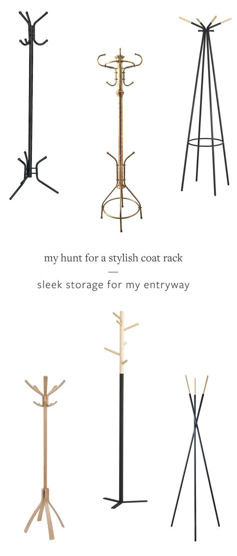 My hunt for a stylish coat rack — trying to get my entryway organized and keep it tidy this fall. Check out my favorite shopping sources for this home decor must-have on Jojotastic.com Free Standing Coat Rack Entryway, Coat Tree Entryway Stand, Front Door Coat Rack Entryway, Coat Rack Stand, Coat Stand Ideas, Coat Rack Entryway Small Spaces, Coat Stand, Freestanding Coat Rack Entryway, Coat Rack Entryway