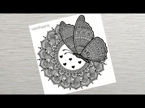 (43) Butterfly Mandala Art | Mandala art for Beginners | Butterfly Drawing | stepbystep tutorial | doodle - YouTube Mandala Drawing Butterfly, Butterfly Doodle Art, Butterfly Mandala Art, Mandala Butterfly, Mandala Art For Beginners, Art Step By Step, Butterfly Mandala, Art For Beginners, Mandala Art Therapy