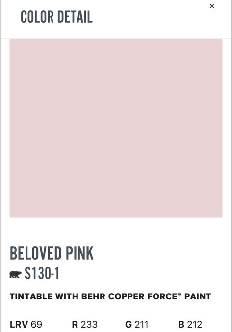 Behr Beloved Pink, Light Pink Bedrooms, Virgo Moon, Pink Bedrooms, Deep Winter, Leo And Virgo, Pink Paint, House System