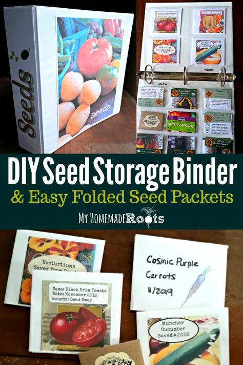 Seed Packet Organization, Garden Seed Storage Ideas, Seed Storing Ideas, Seed Storage Binder, Diy Seed Storage, Seed Packet Storage Ideas, Seed Saving Storage Ideas, Garden Seed Storage, Seed Packet Storage