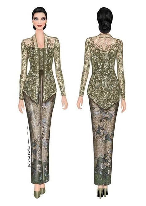 Batik Model Kebaya Kutu Baru Unconventional Dress, Dres Batik, Ellie Gonsalves, Batik Model, Model Dress Kebaya, Kondangan Outfit, Kebaya Wedding, Kebaya Modern Dress, Fashion Design Classes