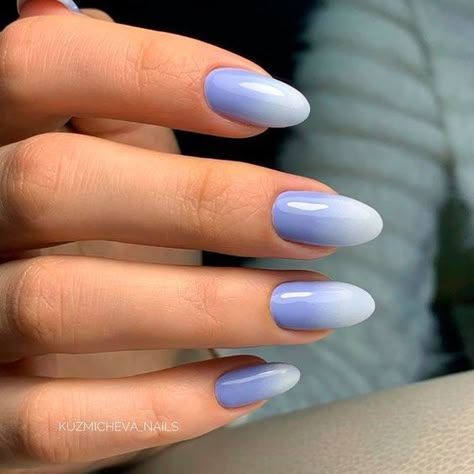 Ombre Nails Tutorial, How To Do Ombre, Ombre Gel Nails, Blue Ombre Nails, Unghie Sfumate, Light Blue Nails, Her Nails, Ombre Nail Designs, Nail Art Ombre