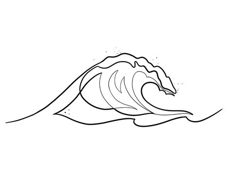 Minimalist wave Mo Ganji, Wave Drawing, Kunst Tattoos, Waves Line, Minimalist Drawing, Line Art Tattoos, Waves Tattoo, Outline Art, Line Tattoos