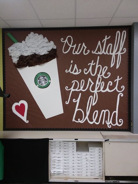 Fun Employee Bulletin Boards, Staff Communication Board, Fun Office Bulletin Board Ideas, Decorate Teachers Lounge, Staff Room Bulletin Boards Teacher Lounge, Staff Room Bulletin Board Ideas, Lounge Bulletin Board Ideas, Staff Bulletin Board Ideas Teacher Lounge, Target Breakroom