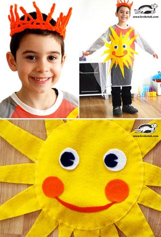 SUN COSTUME Fancy Dress Costumes Kids, Diy Paper Christmas Tree, Happy Halloweenie, Simple Holiday Cards, Kids Carnival, Halloween Sewing, Easy Costumes, Crafty Moms, Kids Hands