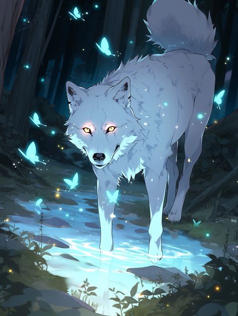 Animal Infographic, Magical Wolf, Fox Artwork, Wolf Artwork, Baby Wolf, Fantasy Wolf, Warrior Cats Art, Canine Art, Beautiful Wolves