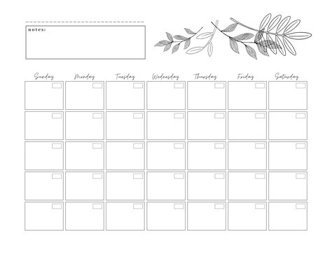 Monthly Calendar Printable | Individual Month Planner | Monthly Printable Planner by  Cassandra Miner Monthly Calender Aesthetic, Monthly Planner Template Aesthetic, 2024 Monthly Planner, Good Notes Monthly Planner, Goodnotes Calendar Template Free, Aesthetic Monthly Planner Template, Monthly Planner Template Free Printable, Month Planner Template, Aesthetic Calendar Template