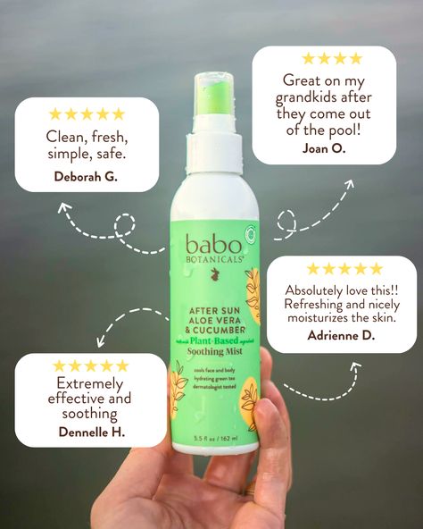 5-star magic in a bottle! 🌟⁠
⁠
✨ Created for sensitive skin⁠
✨ ⁠EWG Verified™ and alcohol-free⁠
✨ Cools, and comforts sun-exposed and parched skin⁠
⁠
⁠🔗 Tap the link in our bio to shop & learn more!⁠ Alcohol Free, After Sun, Babo Botanicals, Cool Face, Star Magic, Sun Care, Face And Body, Green Tea, Coming Out