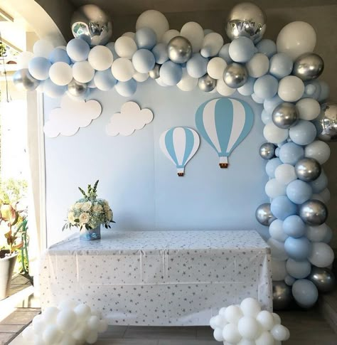 Theme Bapteme, Babyshower Party, Idee Babyshower, Baby Shower Decorations For Boys, Elephant Baby Showers, Baby Boy 1st Birthday, Boy Baby Shower Themes, Baby Shower Inspiration