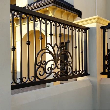 Wrought Iron Gates and Infils - Traditional - Melbourne - by Unique Wrought Iron | Houzz Traditional Gate Design, Wrought Iron Gates Entrance Front Entry, Wrought Iron Fences And Gates, Balcony Handrail, Fences Design, Iron Railings Outdoor, Wrought Iron Gate Designs, Iron Balcony Railing, Staircase Interior Design