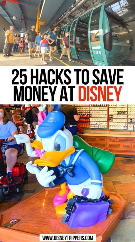 25 Hacks to Save Money at Disney How To Do Disney World, Disney On A Budget Families, Cheap Disney World Vacation, Save For Disney, How To Save For Disney World, Disney Money Saving Tips, Disney World On A Budget, Eating At Disney World On A Budget, Disney World Hacks 2023