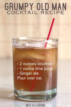 Doughball Whiskey Recipes, Whiskey Mixed Drinks Easy, Wiskey Mix Drink Easy, Mixed Drinks With Bourbon, Bourbon Drinks Cocktails, Simple Whiskey Cocktails, Burbon Drinks, Easy Bourbon Cocktails, Summer Bourbon Cocktails