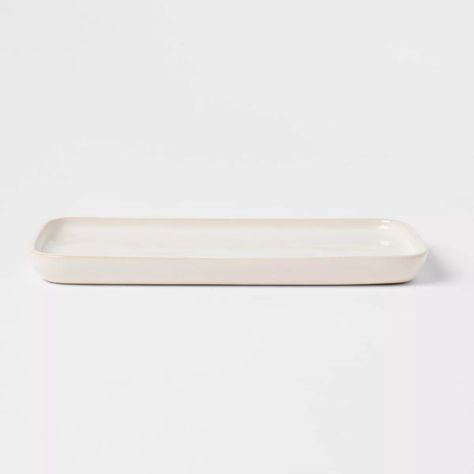 Ceramic Vanity Tray White - Threshold™ | Target Bathroom Tray Decor, Neutrogena Makeup Remover, Vanity Counter, White Tray, Bath Tray, Bathroom Design Trends, Marble Sinks, Bathroom Tray, Marble Tray