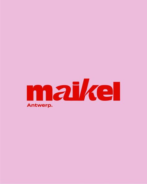 Maikel Antwerp is a high-end hairdresser in Antwerp and was in need of a rebrand that translates his bold, fun and queer vibe. We went for a statement identity with a typographical logo that hints at the lines of wavy hair and scissors. The colors exude an outspoken, extravert, quirky, optimistic vibe that perfectly fits his clientèle. Eclectic Logo Design, Queer Branding, Queer Logo, Typographical Logo, Creative Studio Logo, Quirky Branding, Quirky Logo, Fun Logo Design, Hairdresser Logo