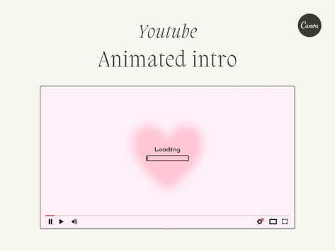 YouTube Channel Intro template with a heart gradient animation. Editable in Canva. #youtubechannelintro #youtubechanneltemplate . #Intro_Youtube_Videos_Template #Aesthetic_Youtube_Channel #Youtube_Intro_Template #Heart_Gradient Aesthetic Youtube Outro Template, Youtube Banner Canva, Cute Youtube Intro Ideas, Cute Intros For Youtube Video, Banner Image For Youtube, Youtube Intro Template, Templates For Youtube, Youtube Channel Intro, Gradient Animation