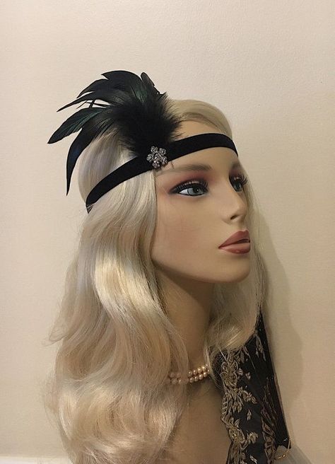 Look Gatsby, Great Gatsby Headpiece, Gatsby Hair, 1920s Headband, Gatsby Headpiece, Flapper Headpiece, Gatsby Headband, 1920s Headpiece, 1920s Hair