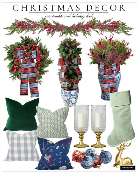 James Farmer Christmas Decor, Christmas Decor Plaid, Tartan And Chinoiserie Christmas, Chinoiserie Christmas Tablescape, Chinoiserie And Tartan Christmas, Grand Millennial Christmas Decor, Traditional Fall Decor Ideas, Grandmillenial Christmas Decorations, Grandmillenial Fall