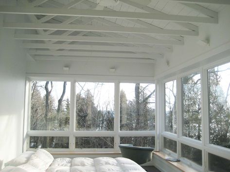 Rustic Bedroom - Rustic - Bedroom - Chicago | Houzz Truss Ceiling, Attic Truss, Exposed Trusses, Ceiling Details, Kids Bedroom Remodel, Porch Design Ideas, Cedar Walls, Rustic Bedroom Design, Small Bedroom Remodel