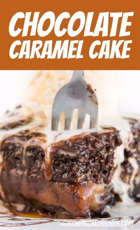 Chocolate Cake Caramel, Carmel Desserts, Carmel Cake, Caramel Dessert, Caramel Cake Recipe, Chocolate Caramel Cake, Caramel Desserts, Recipes Baking, Dessert Chocolate