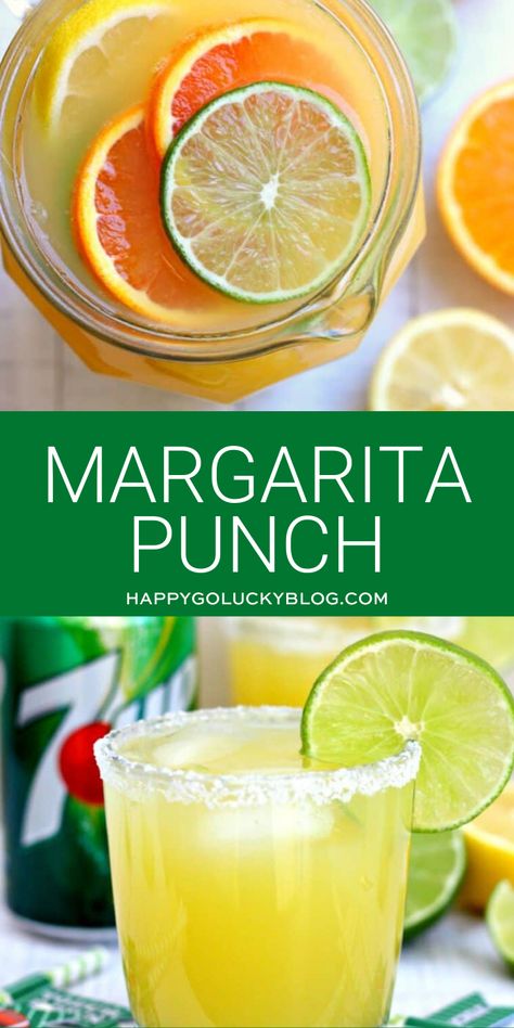 Why make margaritas when you can make margarita punch!  This Margarita Punch is the perfect drink to serve on game day and at your next party. #margaritapunch #margarita Reposado Margarita, Margarita Punch Recipe, Non Alcoholic Margarita, Margarita Punch, Homemade Margaritas, Frozen Limeade, Margarita Drink, How To Make Margaritas, Summertime Drinks