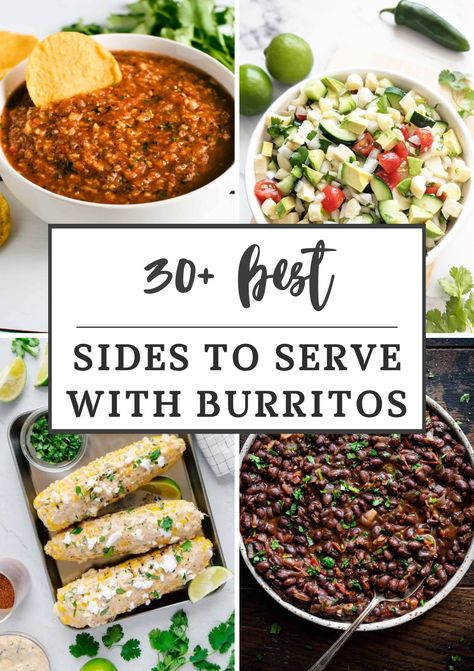 Sides To Go With Burritos, Burrito Buffet Ideas, What To Serve With Burritos, Burrito Side Dish Ideas, Sides With Burritos, Burrito Side Dish, Burrito Bar Ideas, Burrito Stand Ideas, What To Serve With Birria Tacos