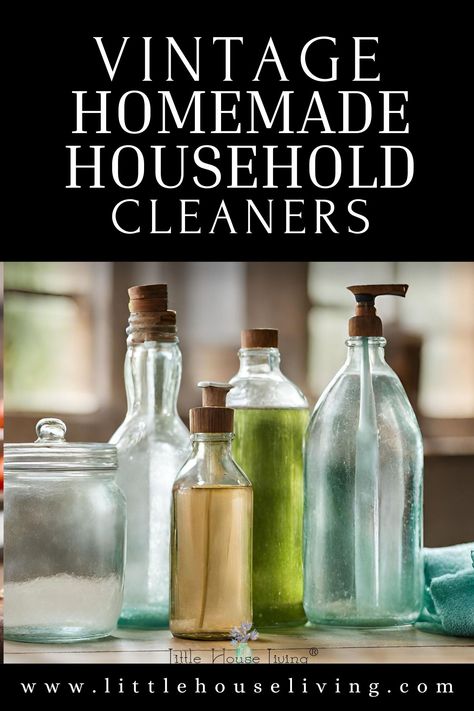 Ever wondered how our grandmothers kept their homes so sparkling clean? Dive back in time and discover the secret to these 6 homemade vintage household cleaners! From natural ingredients to simple instructions, Little House Living brings you the best of the past to keep your home clean and fresh today. Cleaning Basics, Vintage Cleaning, Baking Soda Hydrogen Peroxide, Cleaning Vinegar, Peroxide Uses, Frugal Food, Natural Disinfectant, Homemade Cleaners, Cleaner Recipes