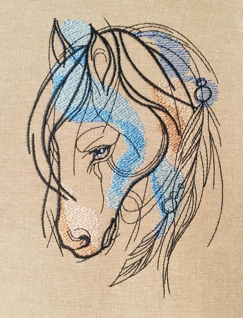 Horse machine embroidery design embroidery horse embroidery | Etsy Embroidery Horse, Native Horse, Horse Stencil, Horse Embroidery, Embroidered Horse, Farm Quilt, Horse Tattoo, Horse Drawing, Horse Drawings