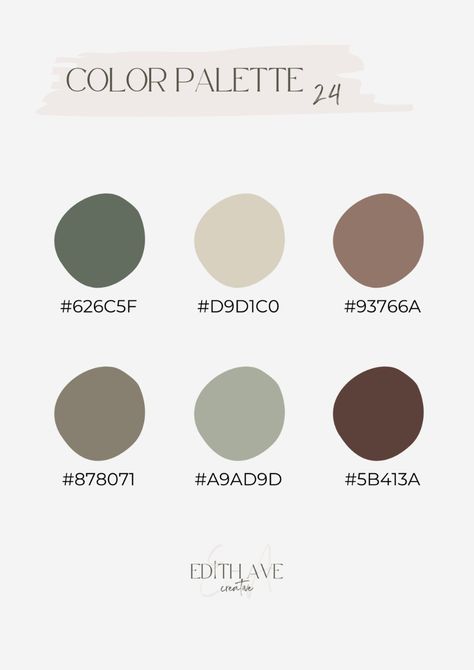 Brown Pallete Color Living Rooms, Green As Neutral, Brown With Green Undertones, Sage Green Brown Color Palette, Forest Green And Neutral Color Palette, Earth Tone Color Palette Bathroom, Black White Grey Green Brown Color Palette, Neutral Green Color Palette, Espresso Wedding Color Palettes