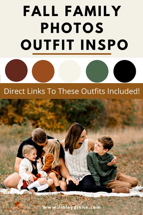 Fall Family Photos Outfit Inspo - Linley Diane Olive And Black Family Picture Outfits, Fall Colors Photography Family, Best Fall Family Picture Outfits, Fall Fotoshoot Ideas Family, Family Fall Pics Outfits, Fall Family Pictures Outfits Dark Green, Family Picture Outfits Fall Black, Women’s Fall Outfits For Pictures, Fall Family Pictures Outfits Color Schemes Green