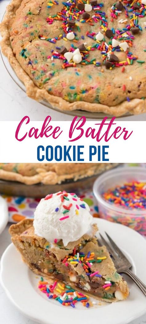 Cake Batter Cookies, Birthday Dessert, Cookie Cake Recipe, Birthday Desserts, Funfetti Cake, Oreo Dessert, S'mores, Cookie Pie, Birthday Food