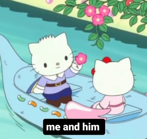 Hello Kitty And Daniel, Kitty And Daniel, Sanrio Love, Dear Daniel, Sunset Girl, Hello Kitty Aesthetic, Hello Kitty Cartoon, Aesthetic Love, Hello Kitty Pictures