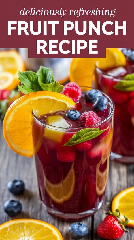 🍹 Impress your guests with a refreshing, easy-to-make fruit punch perfect for any celebration! This flavorful drink combines orange, pineapple, and cranberry juices with a touch of lemon or lime. Naturally sweetened, it can use fresh juices or frozen concentrates. Add ginger ale and fresh fruit slices for extra zest! 🥳 Cost-effective and preservative-free, it's ideal for parties, BBQs, or cooling down on a warm day. Try it at your next gathering and enjoy the compliments! 😍🥤 #FruitPunchMadness #PartyDrinks #DIYBeverages Fruit Punch Recipes Non Alcoholic, Homemade Fruit Punch, Homemade Punch, Frozen Fruit Drinks, Fruit Punch Recipe, Cake Bars Recipe, Frozen Juice, Canning Fruit, Fresh Juices