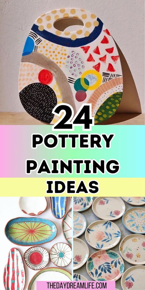 pottery painting ideas Ceramic Painting Designs Ideas, Hand Painting Pottery Ideas, Easy Pottery Projects For Beginners, Painting Over Glazed Ceramic, Ceramics Glaze Ideas Inspiration, Painting Ceramic Plates Diy, Paint A Pot Bowl Ideas, Pottery Patterns Paint, Hand Painted Pottery Bowl