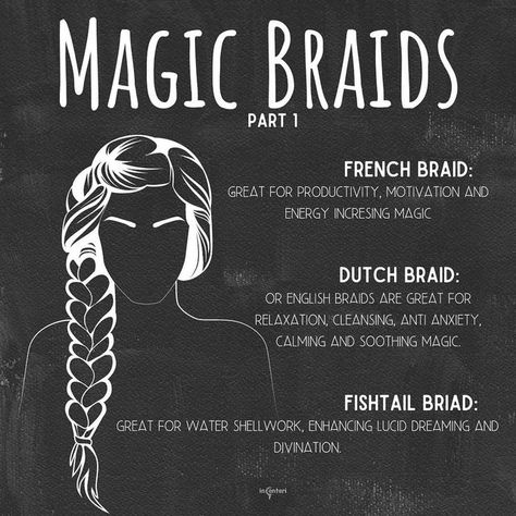 Hair Magick Witchcraft Braids, Long Hair Spell, Braid Magic Witchcraft, Easy Witch Hairstyles, Hair Spells Witches, Witches Knot Meaning, Hair Magick Witchcraft, Witches Knots, Knot Magic Spells