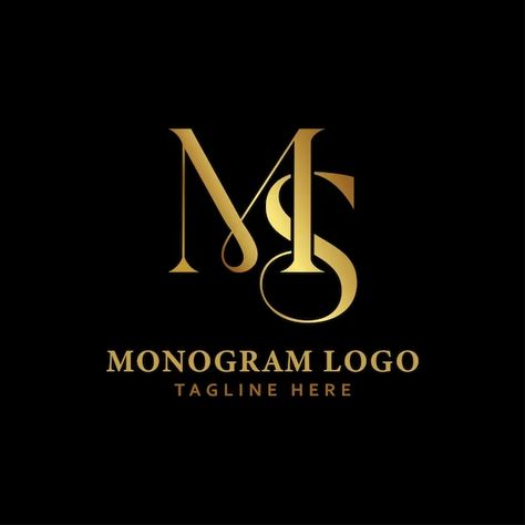 Premium Vector | Vector golden elegant ms logo flat design Ms Logo Design Letter, Ms Logo Design, Ms Logo, Mm Logo, S Letter Images, Letter Images, Logo Design Art, Cool Wallpapers For Phones, Logo Creation