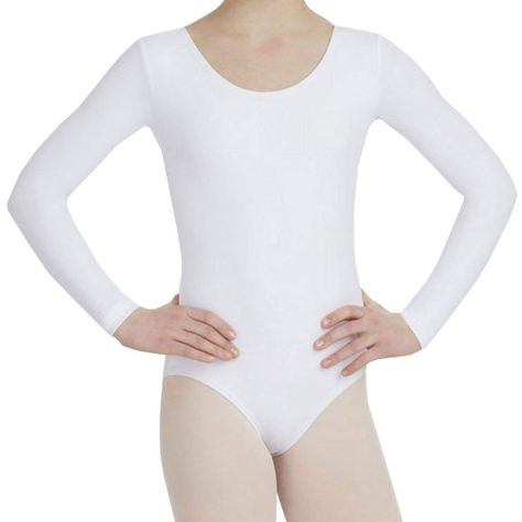 PRICES MAY VARY. 95% Polyester, 5% Spandex Made in United Kingdom Pull On closure Machine Wash ✿ Classic Elegance: Designed for ballet dancers, gymnasts, cheer leading and female athletes, these team basics feature long sleeves and a scoop neck for a stylish look. Improved new design for perfect fit. ✿ Breathable, Flexible Comfortable Fabric: High quality stretchy fabric and exquisite workmanship. Comfortable and breathable, 100% quality guarantee. ✿ ULTRA COMFORTABLE: Avoid painful chafing, pin Ballet Classes, White Leotard, Cheer Leading, Toddler Suits, Long Sleeve Leotard, Leotard Bodysuit, Girls Leotards, Bodysuit Top, Oasis Fashion