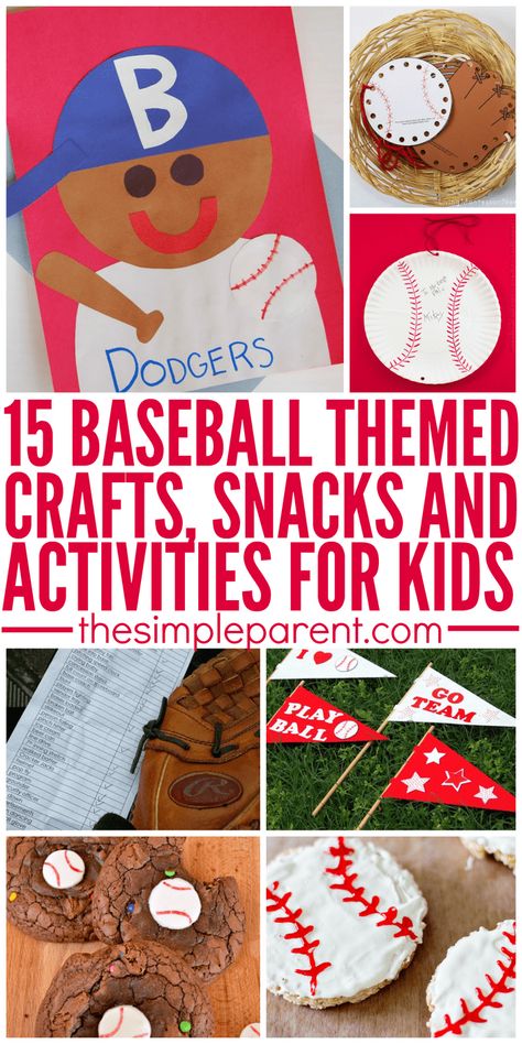 Sports Unit Preschool, Diy Baseball Crafts, Baseball Crafts For Kids, Baseball Activities, Baseball Crafts, Crafts And Activities For Kids, Sport Craft, Baseball Party, Baseball Theme