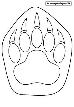 MEASUREMENT - draw a LIFE SIZE POLAR BEAR PAW compare to your hand size Bear Paw Beadwork, Bear Claw Drawing, Bear Paws Drawing, Bear Paw Beaded Medallion, Native American Embroidery Patterns, Bear Paw Pattern, Beading Templates Native, Bear Paw Drawing, Native American Patterns Templates