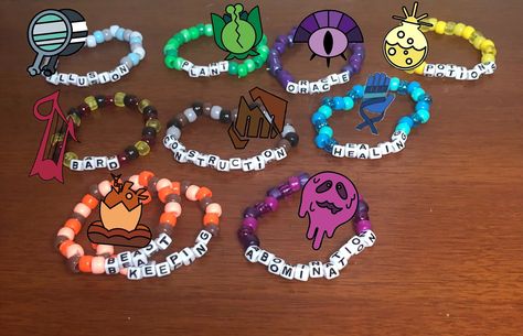 The Owl House Inspired Bracelets, Owl House Bracelet Ideas, Owl House Bracelet, The Owl House Diy Crafts, Owl Beast The Owl House, Owl House Clothes, Owl House Kandi, Owl House Merch, Owl House Party